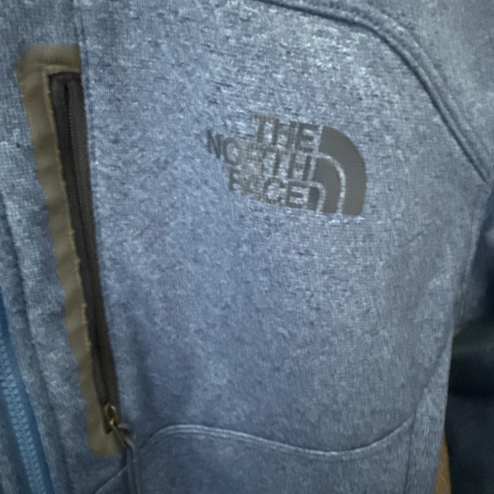 The North Face Tech Fleece Hoodie Hoody Jacket Blue Full Zip Men's Size small